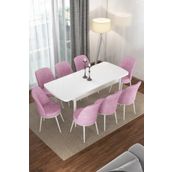 Canisa Concept Via Serisi 80x132 CM Açılabilir Beyaz Mutfak Masası