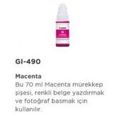 Canon GL-490M Kırmızı G1400 G2400 G3400 Tanklı Murekkep