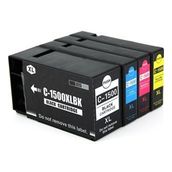 Canon Premium Maxify 1500XL Uyumlu Yüksek Kapasite 4 Renk Muadil Kartuş Seti