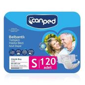 Canped 120 Adet S Belbantlı Tekstil Yüzey Hasta Bezi