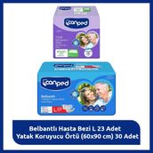 Canped Hasta Bakım Seti L – Belbantlı Bezi & Yatak Örtüsü