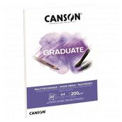 Canson Graduate Mıx Medıa Beyaz 20 Sayfa A4 200 gr Çizim Bloğu