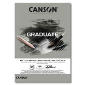 Canson Graduate Mıx Medıa Gri 30 Sayfa A4 220 gr Çizim Bloğu