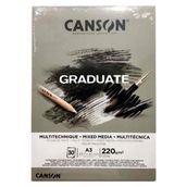 Canson Graduate Mıx Medıa Gri 30 Yaprak A3 220 gr Çizim Bloğu