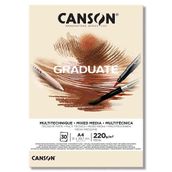 Canson Graduate Mıx Medıa Natural 30 Sayfa A4 220 gr Çizim Bloğu
