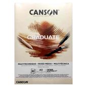 Canson Graduate Mıx Medıa Natural 30 Yaprak A3 220 gr Çizim Bloğu