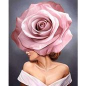 Canvas Hobby Asil Gül Renkli 50 x 65 cm Kasnaklı Sayılarla Boyama Seti