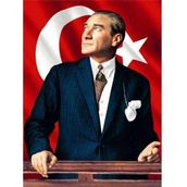 Canvas Hobby Atatürk ve Bayrak Kasnaklı 40 x 50 cm Sayılarla Boyama Seti