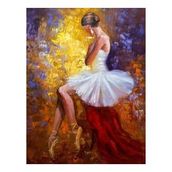 Canvas Hobby Balerin Kasnaklı 40 x 50 cm Sayılarla Boyama Seti