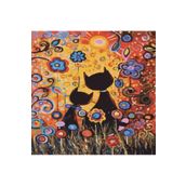 Canvas Hobby Canvas Kedilerin Rüyası 40 x 50 cm Kasnaklı Sayılarla Boyama Seti