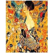 Canvas Hobby Gustav Klimt Genç Kadın Kasnaklı 40 x 50 cm Sayılarla Boyama Seti