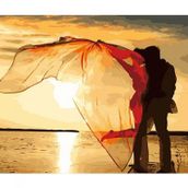 Canvas Hobby Romantik Gün Batımı 50 x 65 cm Rulo Sayılarla Boyama Seti