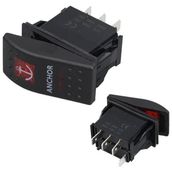 Çapa Irgatı Sembollü Yaylı Işıksız 4 Pinli On-Off 12-24V Marin Switch