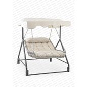 Capri Swing Capri Bed Çiftli Rattan Cappuccino Bahçe Balkon Salıncağı