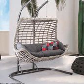 Capri Swing Cunda Çiftli Rattan Bahçe Balkon Salıncağı