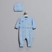 Caramell TE5761P Mavi 6-9 Ay Bebek Tulumu