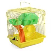 Çarklı ve Yuvalı Hamster Kafesi 23x17x25 cm