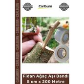 Carlburn #aşıstreci Esnek Şeffaf Pratik Dayanıklı Bahçe Profesyonel Fidan Ağaç Aşı Bandı 5 cm x 200 Metre - Tek Ebat - Çok Renkli
