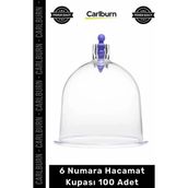 Carlburn #hacamat Pürüzsüz Kaliteli Hijyenik Profesyonel Tıbbi Malzeme 6 Numara Hacamat Kupası 100 Adet - Tek Ebat