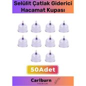 Carlburn Premium Series Çatlak Vakumlu 5 Numara 50 Adet Hacamat Kupası