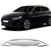 Carmind Hyundai İ20 2020-2021 14 Parça Krom Cam Çerçevesi Set