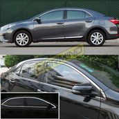 Carmind Toyota Corolla 2013-2018 14 Parça Krom Cam Çerçevesi Set