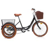 Carraro Caravan 410H V 24 Jant 6 Vites Siyah Kahverengi Şehir Bisikleti