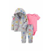 Carter's 121I193 Gri 3'Lü Kız Bebek Set