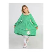 Casabony CS-23K-008 Kartanesi Baby Yaka Yeşil Kız Çocuk Elbise