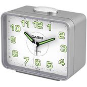 Casio TQ-218-8DF Gri Ertelemeli Beep Alarmlı Fosforlu Masa Saati