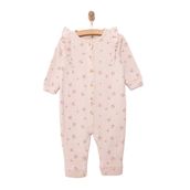 Cassiope Kız Bebek Somon Yenidoğan Mini Flowers Patiksiz Tulum