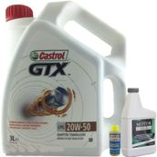 Castrol GTX 20W-50 3 lt Sentetik Motor Yağı + 250 ml Motor Silk Bor Katkısı