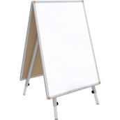 Çatı Tipi Çift Yüzlü Ayaklı Yazı Tahtası 60X85, Beyaz, Şık ve Kullanışlı - Ahşap - Beyaz - Seçenek 1