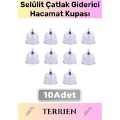 Çatlak Vakumlu Selülit Yağ Çatlak Giderici 6 Numara Hacamat Kupası 10 Adet