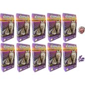 CatMozz 10x30 gr Aktif Karbon Lavantalı Koku Giderici Extra Koku Kontrollü Topaklanan Kedi Kumu