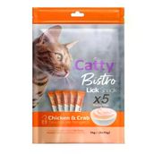Catty Bistro 5x14 gr Tavuklu ve Yengeçli Yetişkin Kedi Krema Ödülü