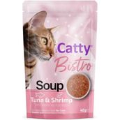 Catty Bistro Ton Balıklı Karidesli 40 gr Yetişkin Kedi Çorbası