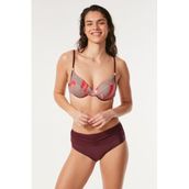 C&City 3144 Bordo Yüksek Bel Kaplı Bikini Takım