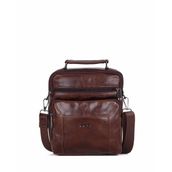 Ççs 31008 Brown Arka Bölmeli Erkek Çapraz Askılı Çantası