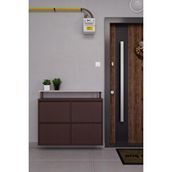 Ceha Tablalı 4'lü Metal Ayakkabılık - Kahverengi