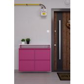 Ceha Tablalı 4'lü Metal Ayakkabılık - Pembe