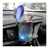 Cekar Store Üniversal 7 Renkli Rgb LED Işıklı Lüx Oto Küllük Kapaklı Spor Araç Içi Küllük Araba Küllüğü
