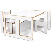 Çekmecesiz Çift Kişilik Çocuk Oyun, Aktivite ve Etkinlik Masası, Çalışma Masası, 1. Sınıf 18MM Mdf Beyaz Masa - 88 x 63 x 43 cm