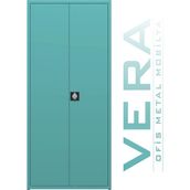 Çelik Dosya Dolabı Metal Dolap Ofis Dolapları Arşiv , Garaj , Bahçe , Kiler , Balkon - Açık Yeşil - 80X38X180
