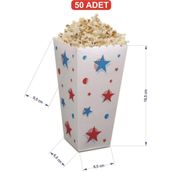 Çelikpençe Büyük Karton Popcorn / Mısır Kutusu 50 Adet