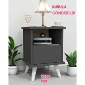 Celta Dos Komodin,mdf,kurulum Gerekmez,montajlı,mdf Komodin,komidin,hazır - Gri