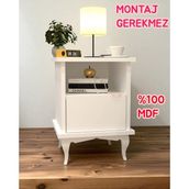 Celta Komodin,mdf,kurulum Gerekmez,montajlı,mdf Komodin,komidin,hazır - Beyaz