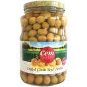 Cem 1 kg Yeşil Çizik Zeytin