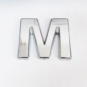 Cemax 3.75 cm Krom Yapışkanlı M Harfi