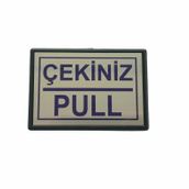 Cemax Küçük 10x7 cm Çekiniz Pull Yönlendirme Levhası